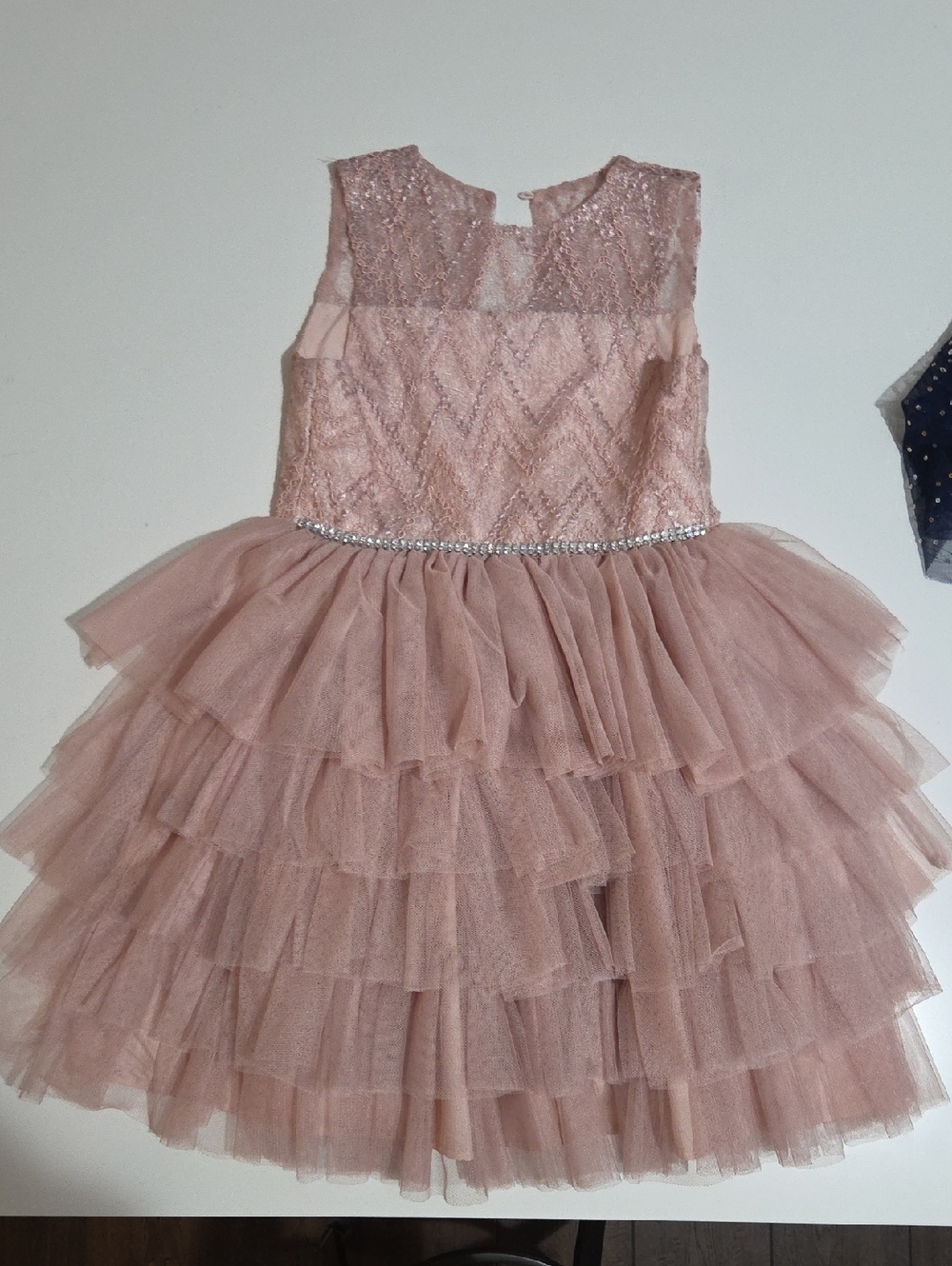 Blueberi Boulevard Pink Lace & Satin Party Dress - Picture 2 of 7